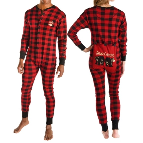 Lazy One Other - 🌟HOST PICK!🌟 LAZY ONE Flapjack Buffalo Plaid Onesie Pajamas - NEW - UNISEX